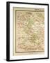 Map of Paris and its Vicinity-null-Framed Giclee Print