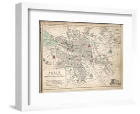 Map of Paris at the Outbreak of the French Revolution, 1789, Published by William Blackwood and…-Alexander Keith Johnston-Framed Giclee Print