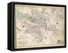 Map of Paris at the Outbreak of the French Revolution, 1789, Published by William Blackwood and?-Alexander Keith Johnston-Framed Stretched Canvas