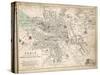 Map of Paris at the Outbreak of the French Revolution, 1789, Published by William Blackwood and?-Alexander Keith Johnston-Stretched Canvas