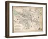 Map of Paris at the Outbreak of the French Revolution, 1789, Published by William Blackwood and?-Alexander Keith Johnston-Framed Giclee Print