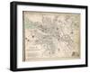 Map of Paris at the Outbreak of the French Revolution, 1789, Published by William Blackwood and?-Alexander Keith Johnston-Framed Giclee Print