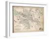 Map of Paris at the Outbreak of the French Revolution, 1789, Published by William Blackwood and?-Alexander Keith Johnston-Framed Giclee Print