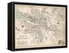 Map of Paris at the Outbreak of the French Revolution, 1789-null-Framed Stretched Canvas