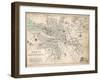 Map of Paris at the Outbreak of the French Revolution, 1789-null-Framed Giclee Print