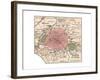 Map of Paris (C. 1900), Maps-Encyclopaedia Britannica-Framed Giclee Print