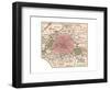 Map of Paris (C. 1900), Maps-Encyclopaedia Britannica-Framed Giclee Print