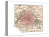 Map of Paris (C. 1900), Maps-Encyclopaedia Britannica-Stretched Canvas