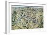 Map of Paris During the Period of the "Grands Travaux" by Baron Georges Haussmann 1864-Hilaire Guesnu-Framed Giclee Print