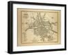 Map of Paris France-null-Framed Giclee Print