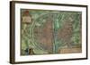 Map of Paris, from "Civitates Orbis Terrarum" by Georg Braun and Frans Hogenberg, circa 1572-Joris Hoefnagel-Framed Giclee Print