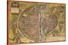 Map of Paris from Civitates Orbis Terrarum-null-Stretched Canvas