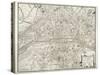 Map of Paris, from 'L'Atlas De Paris' by Jean De La Caille, 1714-null-Stretched Canvas