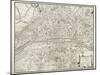 Map of Paris, from 'L'Atlas De Paris' by Jean De La Caille, 1714-null-Mounted Premium Giclee Print