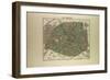 Map of Paris in 1896 France-null-Framed Giclee Print