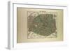 Map of Paris in 1896 France-null-Framed Giclee Print