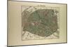 Map of Paris in 1896 France-null-Mounted Giclee Print
