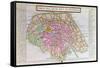Map of Paris, June 1800-null-Framed Stretched Canvas
