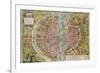 Map of Paris-Abraham Ortelius-Framed Premium Giclee Print