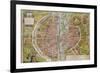 Map of Paris-Abraham Ortelius-Framed Premium Giclee Print