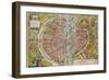 Map of Paris-Abraham Ortelius-Framed Art Print