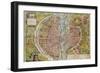 Map of Paris-Abraham Ortelius-Framed Art Print