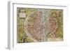 Map of Paris-Abraham Ortelius-Framed Art Print