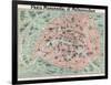 Map of Paris-null-Framed Giclee Print