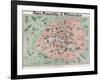 Map of Paris-null-Framed Giclee Print