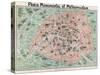 Map of Paris-null-Stretched Canvas