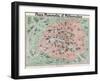 Map of Paris-null-Framed Giclee Print