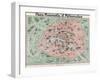 Map of Paris-null-Framed Giclee Print