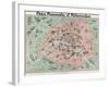 Map of Paris-null-Framed Giclee Print