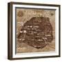 Map of Paris-Luke Wilson-Framed Art Print