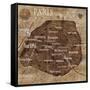 Map of Paris-Luke Wilson-Framed Stretched Canvas