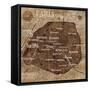 Map of Paris-Luke Wilson-Framed Stretched Canvas