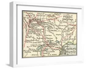 Map of Peking (C. 1900), Maps-Encyclopaedia Britannica-Framed Art Print