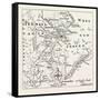 Map of Pennsylvania and West New Jersey, from Thomas's History of Pennsylvania.Usa, 1870S-null-Framed Stretched Canvas