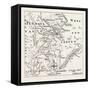 Map of Pennsylvania and West New Jersey, from Thomas's History of Pennsylvania.Usa, 1870S-null-Framed Stretched Canvas