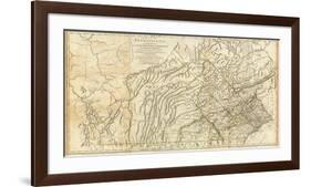 Map of Pennsylvania, c.1776-Thomas Jefferys-Framed Art Print