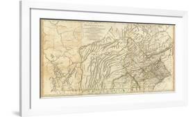 Map of Pennsylvania, c.1776-Thomas Jefferys-Framed Art Print