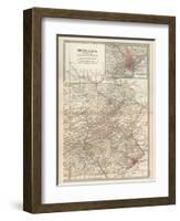 Map of Pennsylvania, Eastern Part. United States. Inset Map of Philadelphia and Vicinity-Encyclopaedia Britannica-Framed Art Print