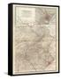 Map of Pennsylvania, Eastern Part. United States. Inset Map of Philadelphia and Vicinity-Encyclopaedia Britannica-Framed Stretched Canvas