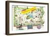 Map of Pennsylvania-null-Framed Art Print