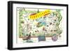 Map of Pennsylvania-null-Framed Art Print