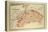 Map of Perpignan, France-null-Stretched Canvas