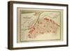 Map of Perpignan, France-null-Framed Giclee Print