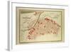 Map of Perpignan, France-null-Framed Giclee Print