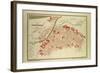Map of Perpignan, France-null-Framed Giclee Print