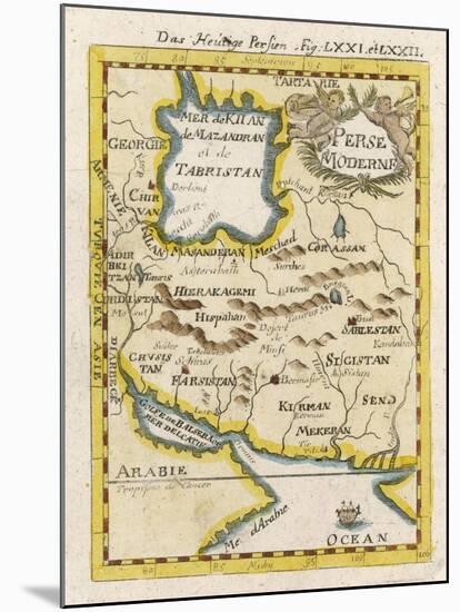 Map of Persia and Arabia-null-Mounted Art Print